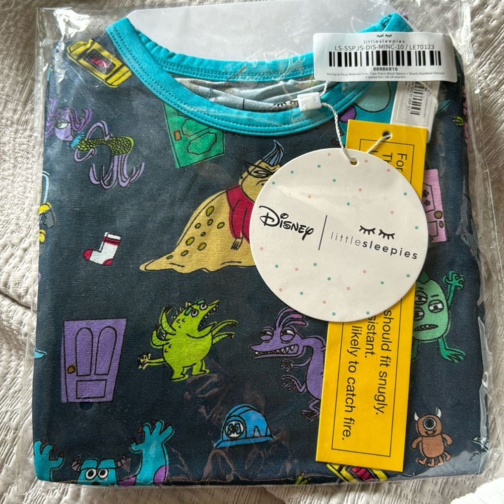 Little Sleepies 2 piece Short set Monsters Inc